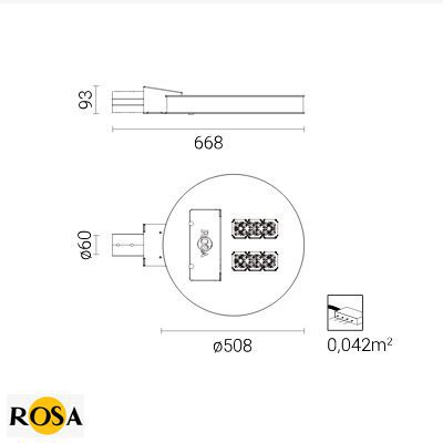 Світлодіодний світильник парковий Rosa VEGA LED