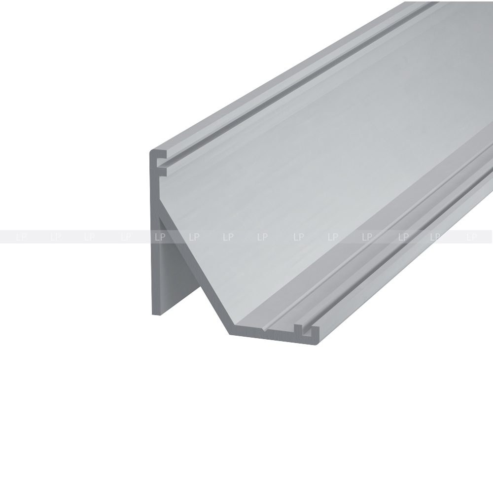 LED-профіль алюмінієвий кутовий анодований (срібний) ЛПУ17н (без розсіювача)