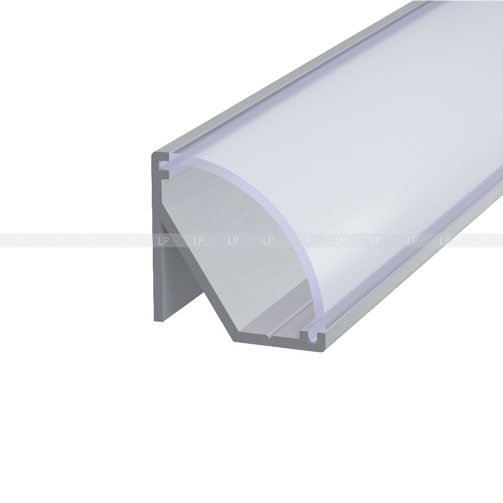 LED-профіль алюмінієвий кутовий анодований (срібний) ЛПУ17н