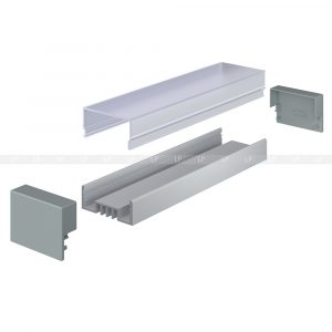 LED профіль алюмінієвий, анодований, срібло (ЛСО)
