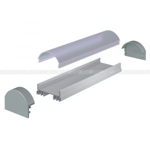 LED профиль алюминиевый, анодированный, серебро (ЛСС)