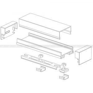 LED профиль алюминиевый, анодированный, серебро (ЛСС)