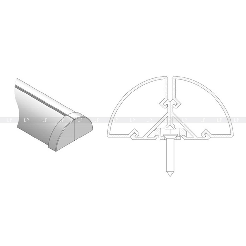 LED профіль алюмінієвий кутовий, анодований, срібло (ЛСУ)