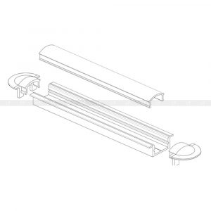 LED-профіль алюмінієвий врізний ЛПВ7 (фото монтажу)