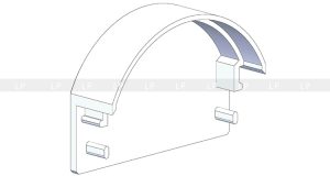 LED профіль алюмінієвий, анодований, срібло (ЛСС)