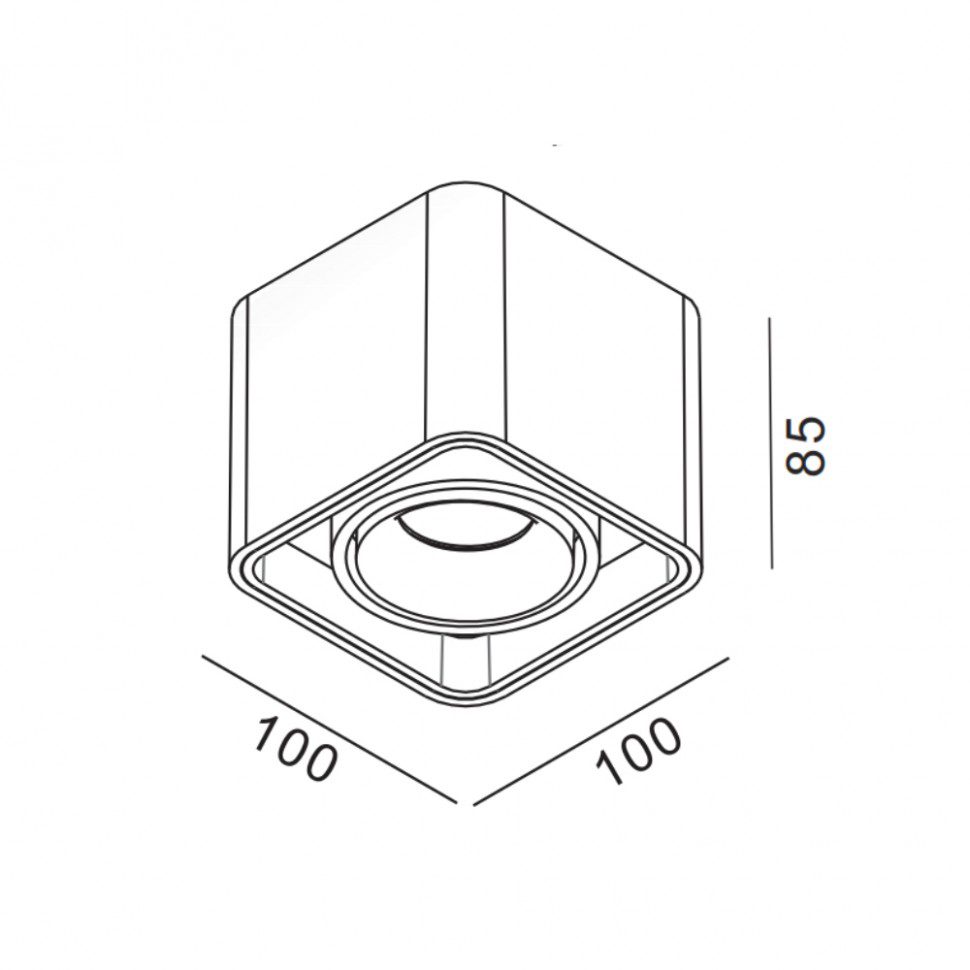 Светильник потолочный накладной BOX белый / черный — изображение 2