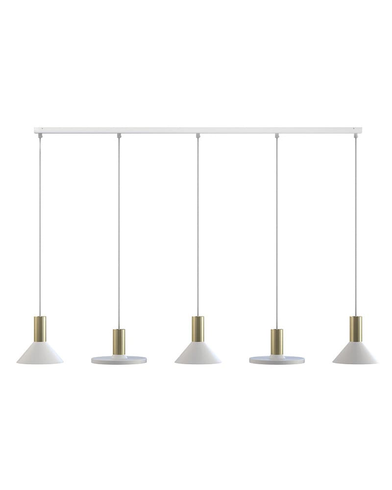 HERMANOS V WHITE/SOLID BRASS
